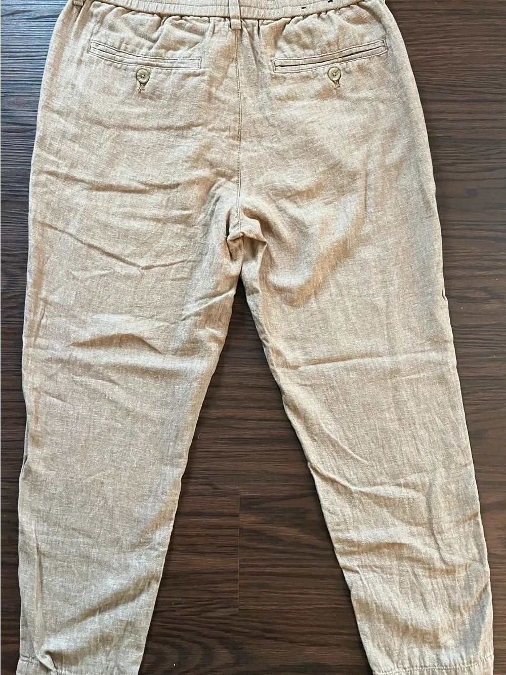 Banana Republic Pants Mens 31x30 Beige Linen Blend Mason Athletic Tapered Fit